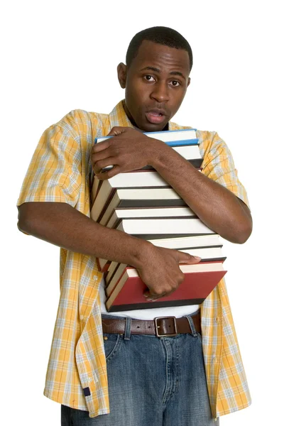 Estudante carregando livros — Fotografia de Stock