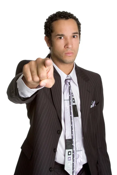 Portait of angry pointing businessman — Stock Photo, Image