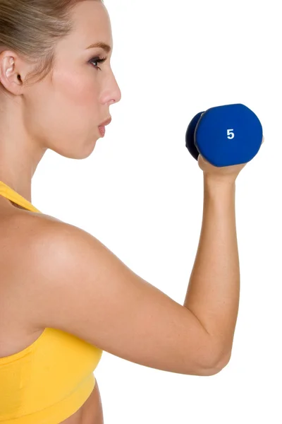 Sporcumuz dumbbell ile — Stok fotoğraf