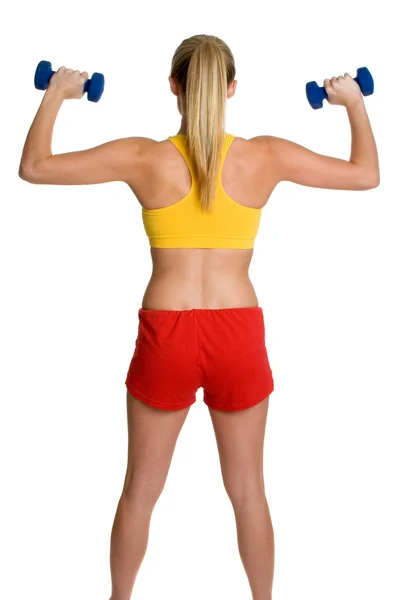 Fitness kobieta stojąc powrót Obrazek Stockowy