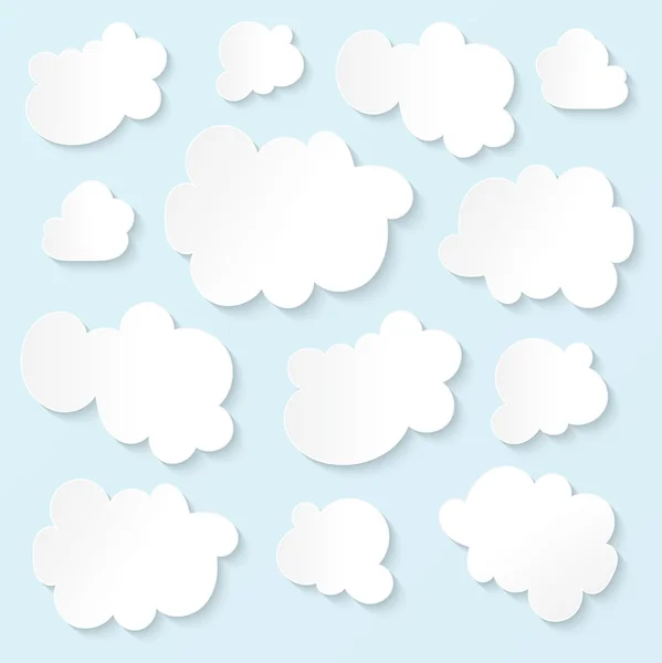 Fluffy Clouds — Stock Vector