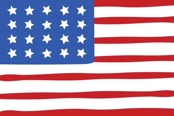 Bandera americana — Vector de stock