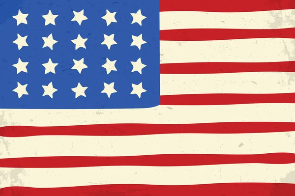 Vintage American Flag — Stock Vector