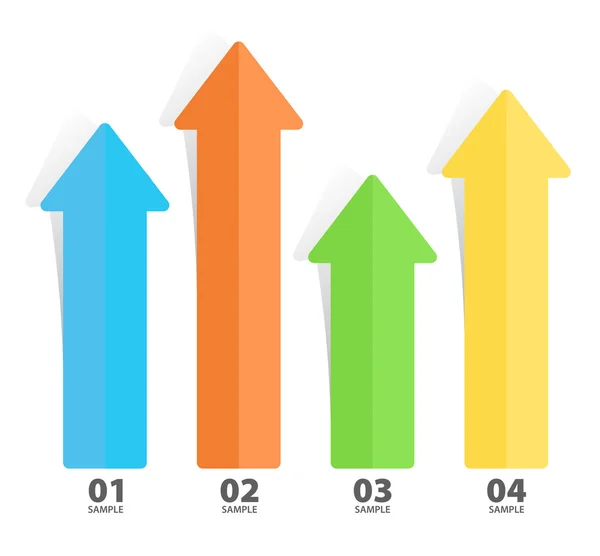 Pijl grafiek diagram — Stockvector