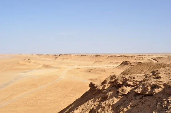 山水风景为"星球大战"。撒哈拉大沙漠。突尼斯. — 图库照片
