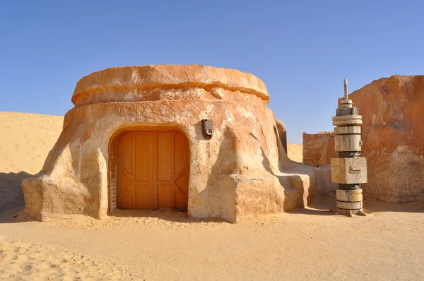 Landscape and scenery for "Star Wars". Sahara Desert. Tunis. — Stock Photo, Image