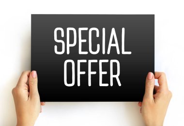 Kart üzerinde özel teklif metni, kavram arka planı