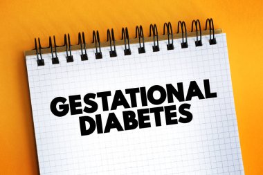 Gestational Diabetes text on notepad, concept backgroun clipart