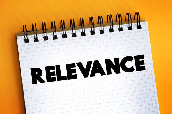 Текст релевантности на блокноте, концепция backgroun