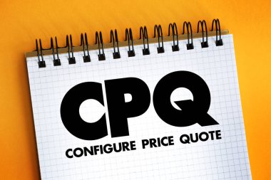 CPQ - Not defterindeki Fiyat Kısaltmasını Yapılandır, iş konsepti arka grup