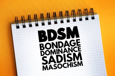 BDSM - Esaret, Hakimiyet, Sadizm, Mazoşizm, not defterinde kısaltma, kavram gerici