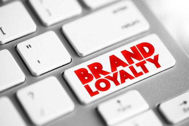 Klavyede Brand Sadakat metin düğmesi, konsept arkaplan