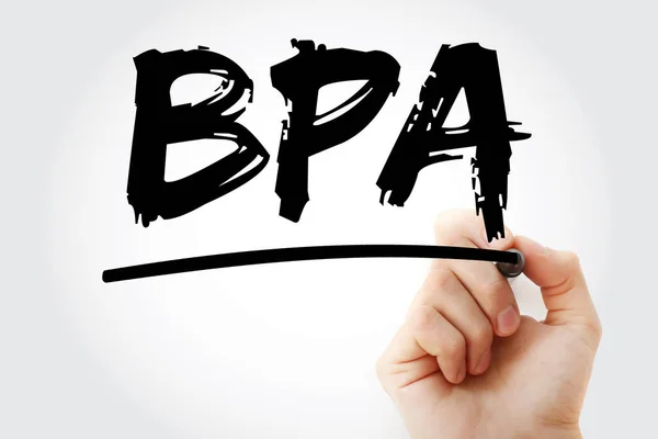 Bpa Business Process Analysis Akronym Med Markör Affärsidé Bakgrund — Stockfoto