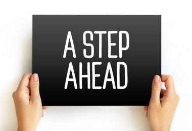 Kart üzerinde bir Adım Ötesi metin, kavram arkaplan