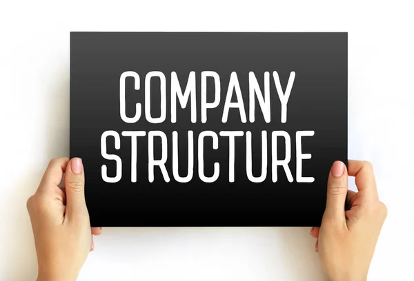 Company Structure Text Card Concept Background — Foto Stock