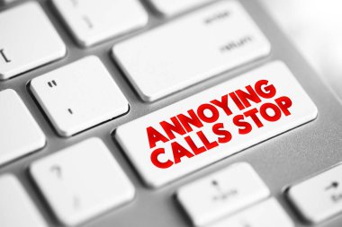 Sinir bozucu Çağrılar Klavyedeki metin düğmesi, konsept arkaplan