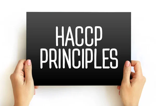 Haccp Prprinciples Identification Evaluation Control Food Safety Hazards Based Seven — 图库照片