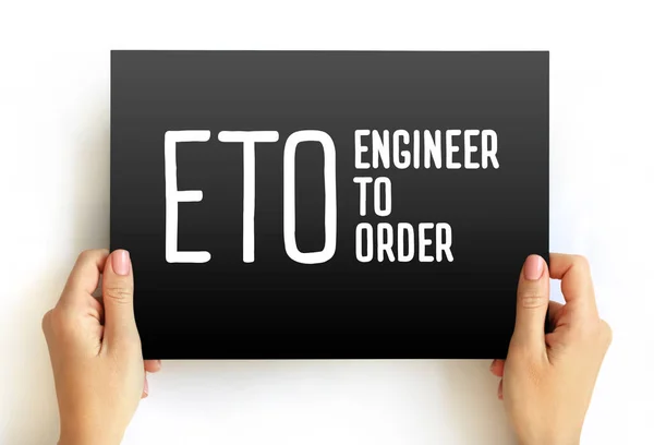 Eto Engineer Order Typ Tillverkning Där Produkt Konstrueras Och Tillverkas — Stockfoto