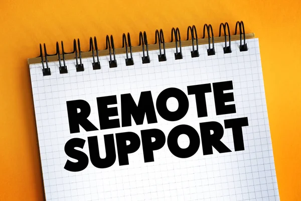 Remote Support Text Notepad Concept Background — Stock Photo, Image