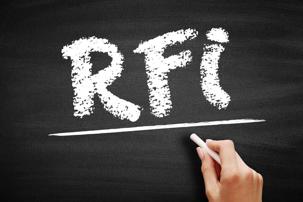 Rfi Request Information Gemensam Affärsprocess Vars Syfte Att Samla Skriftlig — Stockfoto
