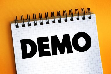Not defteri, kavram arkaplanı üzerine demo metni