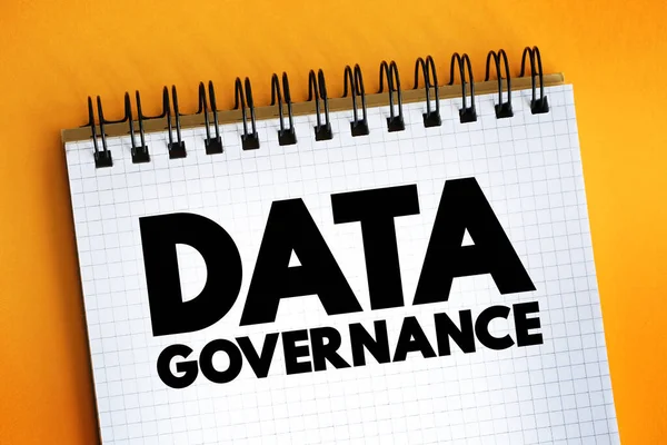 Governança Dados Coleta Processos Papéis Políticas Padrões Métricas Que Garantem — Fotografia de Stock