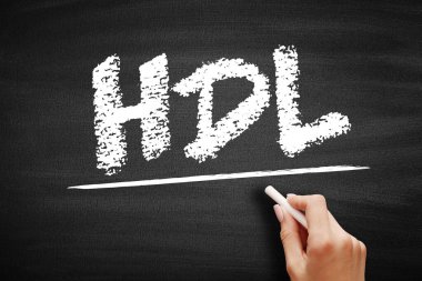 HDL Yüksek Yoğunluklu Lipoprotein - karatahta kısaltma metni olan beş ana lipoprotein grubundan biri