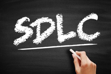 SDLC Sistem Geliştirme Yaşam döngüsü - bir bilgi sistemi, bir kısaltma metni planlama, oluşturma, test etme ve tahtanın üzerine yerleştirme süreci