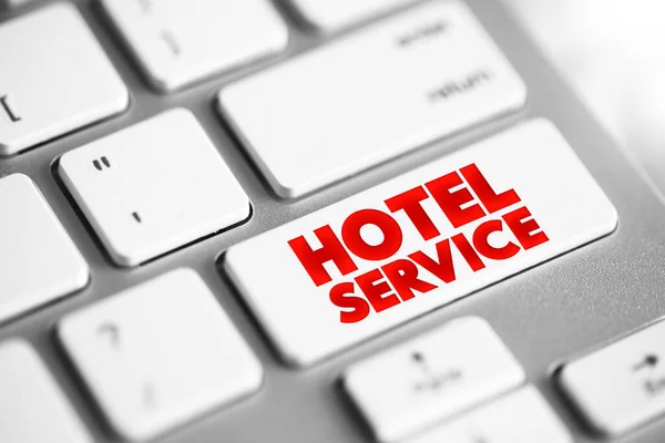 Hotel Service Botão Texto Teclado Fundo Conceito — Fotografia de Stock