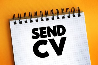 Not defterine Cv metni gönder, konsept arkaplan
