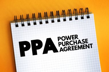 PPA - Power Purchase Antlaşması Not defterindeki kısaltma metni, kavram arka planı
