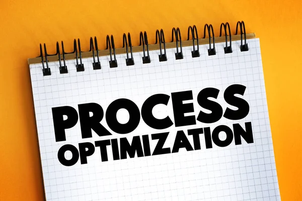 Optymalizacja Procesu Dyscyplina Dostosowywania Procesu Tak Aby Zoptymalizować Określony Zestaw — Zdjęcie stockowe