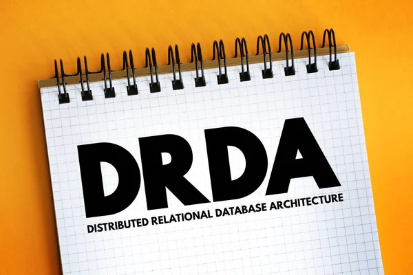 Drda Distributed Relational Database Architecture Acronym Text Notepad Abbreviation Concept — стокове фото