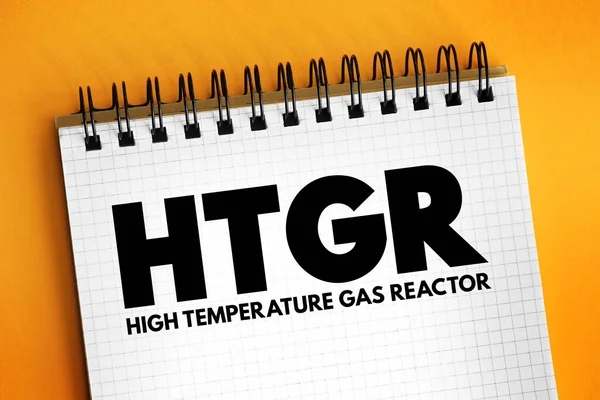 Htgr Texto Acrónimo Reactor Refrigerado Gás Alta Temperatura Bloco Notas — Fotografia de Stock