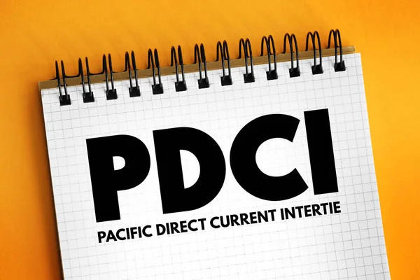 Pdci Pacific Direct Current Intertie Acronym Text Notepad — стокове фото