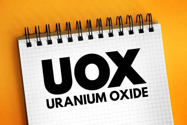 Uox Uranoxid Akronym Text Anteckningsblock Förkortning Begrepp Bakgrund — Stockfoto