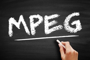 MPEG - Resim Uzmanları Grubu kısaltması, karatahtadaki teknoloji kavramı