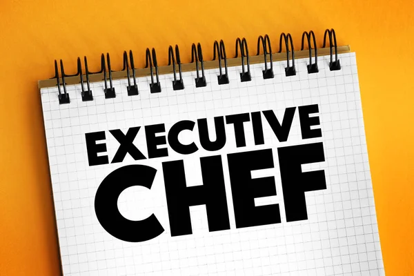 Executive Chef Leidt Beheert Keuken Chef Koks Van Een Restaurant — Stockfoto