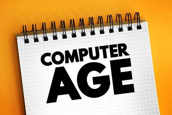 Idade Computador Período História Caracterizado Pelo Uso Desenvolvimento Computador Seus — Fotografia de Stock