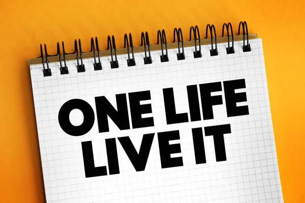 One Life Live Szöveg Jegyzettömbön Koncepció Háttér — Stock Fotó