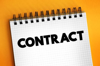 Sözleşme - taraflar arasında karşılıklı hak ve yükümlülükler yaratan ve yöneten yasal olarak uygulanabilir anlaşma, not defterindeki metin kavramı