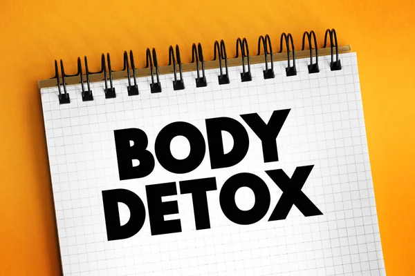 Body Detox Text Notepad Health Concept Background — Stock Photo, Image