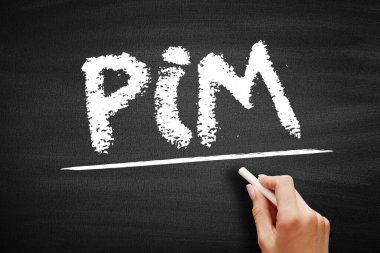 PIM Kişisel Bilgi Yöneticisi - kişisel düzenleyici olarak çalışan uygulama tipi, tahtada kısaltma metni