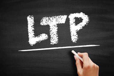 LTP Uzun vadeli Planlama - hedeflere ulaşmak ve daha fazla adım ve kara tahtada kısaltma metni gerektiren hedefler