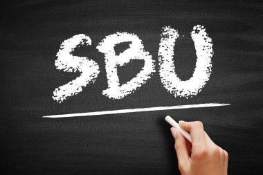 SBU Stratejik İş Birimi - ürün sunma ve pazar segmentine odaklanan kâr merkezi, karatahta kısaltma metni