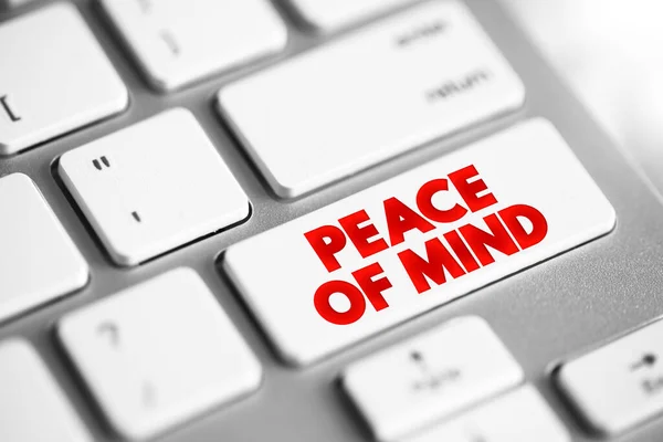 Текстовая Кнопка Peace Mind Клавиатуре Концепция Фона — стоковое фото