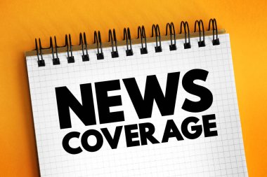 Not defterindeki haber kapsamı metni, konsept arkaplan