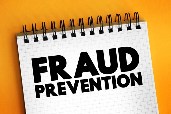 Pencegahan Penipuan Bahasa Inggris Fraud Prevention Adalah Pelaksanaan Suatu Strategi — Stok Foto