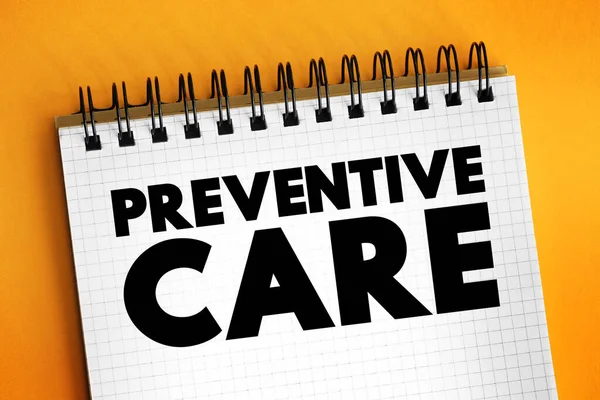 Atención Preventiva Incluye Exámenes Detección Chequeos Asesoramiento Paciente Para Prevenir — Foto de Stock