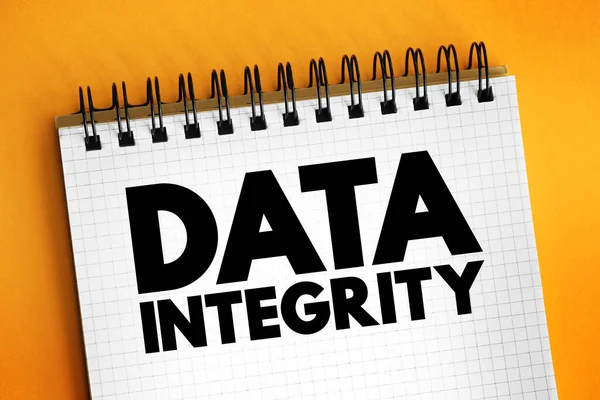 Integridade Dos Dados Manutenção Garantia Precisão Consistência Dos Dados Longo — Fotografia de Stock